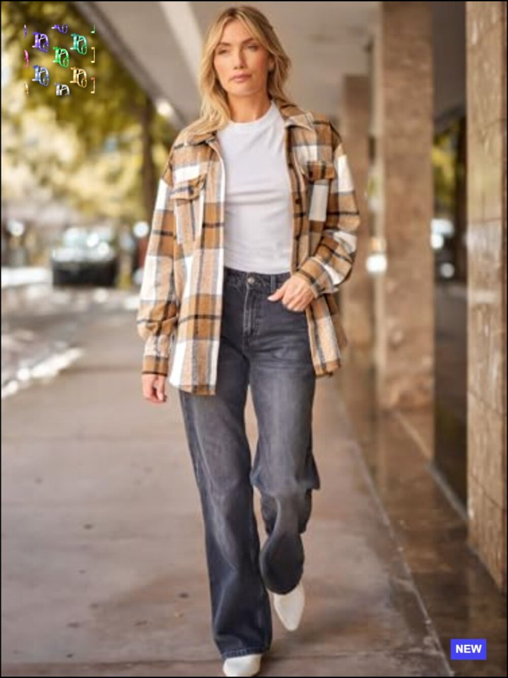 Shacket Plaid Flannel Button Down Shirt Trendy Cowgirl Style Oversized Fit - Picture 5 of 7